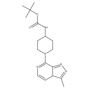 Tert-butyl n-(1-{3-methyl-[1,2,4]triazolo[4,3-a]pyrazin-8-yl}piperidin-4-yl)carbamate结构式