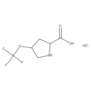 (2R,4R)-4-(Trifluoromethoxy)pyrrolidine-2-carboxylic acid hydrochloride Structure