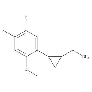 rac-[(1R,2R)-2-(5-fluoro-2-methoxy-4-methylphenyl)cyclopropyl]methanamine Structure