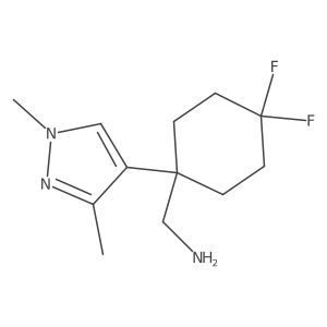 [1-(1,3-dimethyl-1H-pyrazol-4-yl)-4,4-difluorocyclohexyl]methanamine结构式