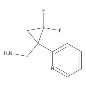 [2,2-Difluoro-1-(pyridin-2-yl)cyclopropyl]methanamine结构式