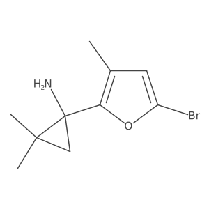 1-(5-Bromo-3-methylfuran-2-yl)-2,2-dimethylcyclopropan-1-amine Structure