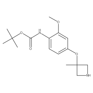 tert-butyl N-{2-methoxy-4-[(3-methylazetidin-3-yl)oxy]phenyl}carbamate结构式