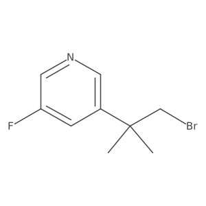 3-(1-Bromo-2-methylpropan-2-yl)-5-fluoropyridine Structure