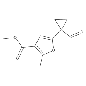 Methyl 5-(1-formylcyclopropyl)-2-methylfuran-3-carboxylate结构式