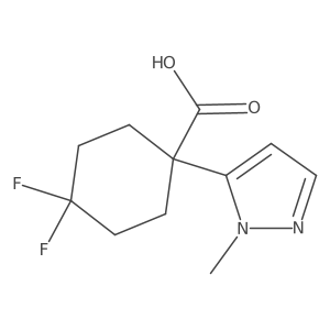 4,4-difluoro-1-(1-methyl-1H-pyrazol-5-yl)cyclohexane-1-carboxylic acid Structure