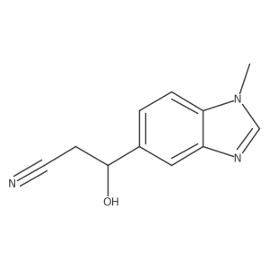 3-hydroxy-3-(1-methyl-1H-1,3-benzodiazol-5-yl)propanenitrile Structure