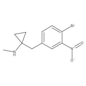 1-[(4-bromo-3-nitrophenyl)methyl]-N-methylcyclopropan-1-amine Structure