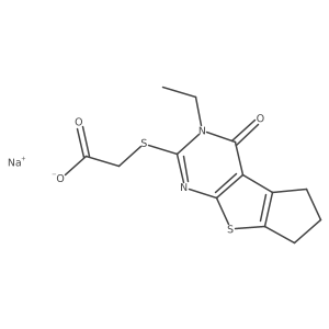 Sodium 2-({11-ethyl-12-oxo-7-thia-9,11-diazatricyclo[6.4.0.0,2,6]dodeca-1(8),2(6),9-trien-10-yl}sulfanyl)acetate Structure