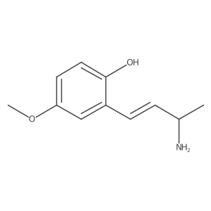 2-(3-Aminobut-1-en-1-yl)-4-methoxyphenol结构式