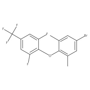 2-(4-Bromo-2,6-dimethyl-phenoxy)-1,3-difluoro-5-(trifluoromethyl)benzene结构式