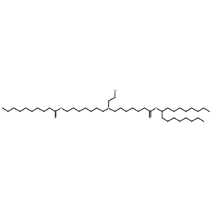 7-((7-(Heptadecan-9-yloxy)-7-oxoheptyl)(2-hydroxyethyl)amino)heptyl decanoate结构式