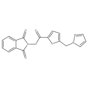 1,3-dioxo-2,3-dihydro-1H-isoindol-2-yl 5-[(1H-pyrazol-1-yl)methyl]furan-2-carboxylate Structure