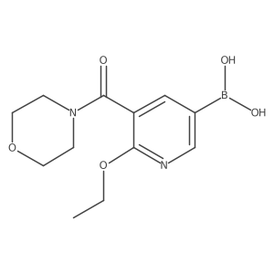 B-[6-Ethoxy-5-(4-morpholinylcarbonyl)-3-pyridinyl]boronic acid结构式