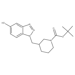 tert-butyl 3-[(5-hydroxy-1H-1,2,3-benzotriazol-1-yl)methyl]piperidine-1-carboxylate Structure