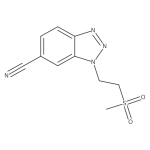 1-(2-methanesulfonylethyl)-1H-1,2,3-benzotriazole-6-carbonitrile Structure