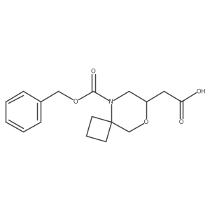 2-(5-Phenylmethoxycarbonyl-8-oxa-5-azaspiro[3.5]nonan-7-yl)acetic acid Structure