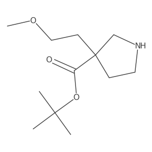 Tert-butyl 3-(2-methoxyethyl)pyrrolidine-3-carboxylate Structure