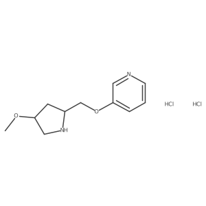 3-{[(2S,4R)-4-methoxypyrrolidin-2-yl]methoxy}pyridine dihydrochloride结构式