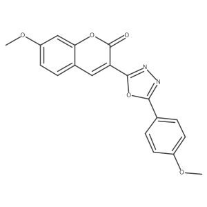7-methoxy-3-(5-(4-methoxyphenyl)-1,3,4-oxadiazol-2-yl)-2H-chromen-2-one Structure