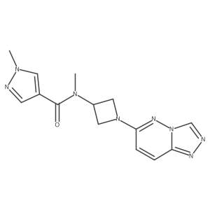 N-(1-([1,2,4]triazolo[4,3-b]pyridazin-6-yl)azetidin-3-yl)-N,1-dimethyl-1H-pyrazole-4-carboxamide结构式