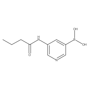 B-[5-[(1-oxobutyl)amino]-3-pyridinyl]Boronic acid结构式