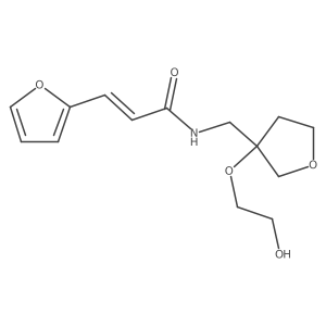 (E)-3-(furan-2-yl)-N-((3-(2-hydroxyethoxy)tetrahydrofuran-3-yl)methyl)acrylamide Structure