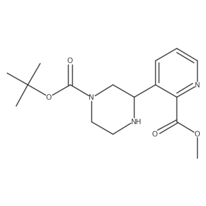 tert-Butyl 3-(2-(methoxycarbonyl)pyridin-3-yl)piperazine-1-carboxylate Structure
