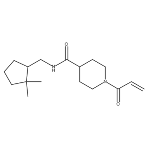 N-[(2,2-dimethylcyclopentyl)methyl]-1-(prop-2-enoyl)piperidine-4-carboxamide Structure