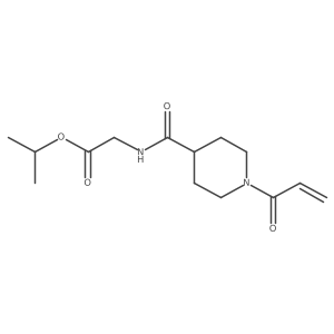 Propan-2-yl 2-[(1-prop-2-enoylpiperidine-4-carbonyl)amino]acetate结构式