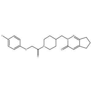 2-[[1-[2-(4-Fluorophenoxy)acetyl]piperidin-4-yl]methyl]-6,7-dihydro-5H-cyclopenta[c]pyridazin-3-one Structure