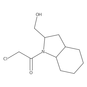 1-[(2S,3aS,7aS)-2-(hydroxymethyl)-octahydro-1H-indol-1-yl]-2-chloroethan-1-one Structure