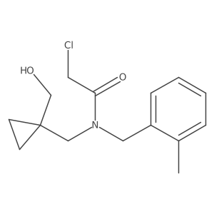 2-Chloro-N-[[1-(hydroxymethyl)cyclopropyl]methyl]-N-[(2-methylphenyl)methyl]acetamide结构式