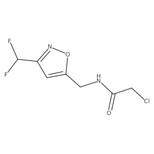 2-Chloro-N-((3-(difluoromethyl)isoxazol-5-yl)methyl)acetamide Structure