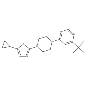 4-Tert-butyl-6-[4-(5-cyclopropyl-1,3,4-thiadiazol-2-yl)piperazin-1-yl]pyrimidine Structure