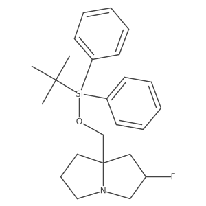 (2R,7AR)-7a-(((tert-butyldiphenylsilyl)oxy)methyl)-2-fluorohexahydro-1H-pyrrolizine Structure