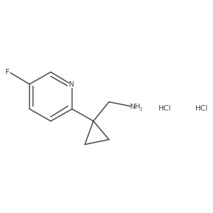 1-[1-(5-Fluoropyridin-2-yl)cyclopropyl]methanamine dihydrochloride结构式