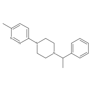 3-Methyl-6-[4-(1-phenylethyl)piperazin-1-yl]pyridazine Structure