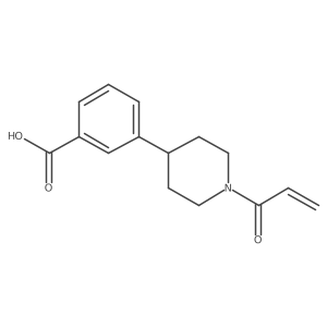 3-(1-Prop-2-enoylpiperidin-4-yl)benzoic acid结构式