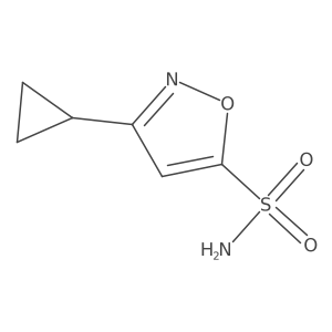 3-Cyclopropyl-1,2-oxazole-5-sulfonamide结构式