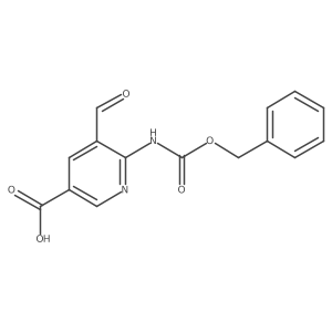 6-{[(Benzyloxy)carbonyl]amino}-5-formylpyridine-3-carboxylic acid Structure