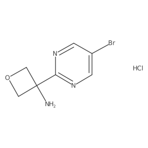 3-(5-Bromopyrimidin-2-yl)oxetan-3-amine hydrochloride Structure