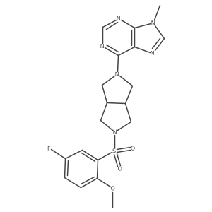 6-[5-(5-fluoro-2-methoxybenzenesulfonyl)-octahydropyrrolo[3,4-c]pyrrol-2-yl]-9-methyl-9H-purine Structure