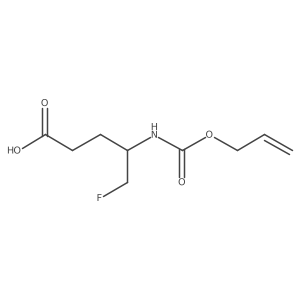 (4S)-5-fluoro-4-{[(prop-2-en-1-yloxy)carbonyl]amino}pentanoic acid结构式