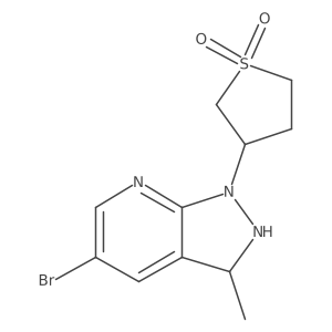 CC1NN(C2CCS(=O)(=O)C2)c2ncc(Br)cc21结构式