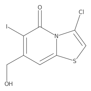 3-chloro-7-(hydroxymethyl)-6-iodo-5H-thiazolo[3,2-a]pyridin-5-one Structure