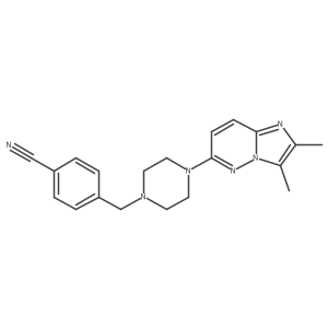 4-[(4-{2,3-Dimethylimidazo[1,2-b]pyridazin-6-yl}piperazin-1-yl)methyl]benzonitrile结构式