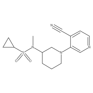 N-[1-(4-cyanopyridin-3-yl)piperidin-3-yl]-N-methylcyclopropanesulfonamide结构式