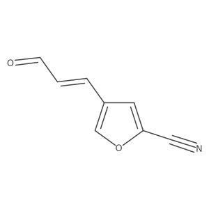 (E)-4-(3-Oxoprop-1-en-1-yl)furan-2-carbonitrile结构式