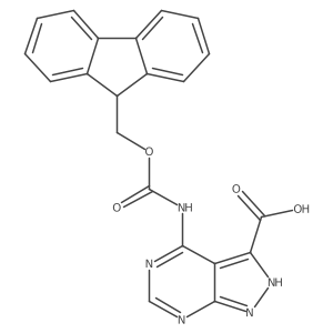 4-({[(9H-fluoren-9-yl)methoxy]carbonyl}amino)-1H-pyrazolo[3,4-d]pyrimidine-3-carboxylic acid结构式